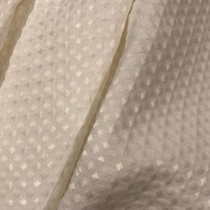 White Patterned Shower Curtain